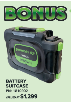 Greenworks 60V 54" MaximusZ Mower Kit + BONUS Battery Suitcase