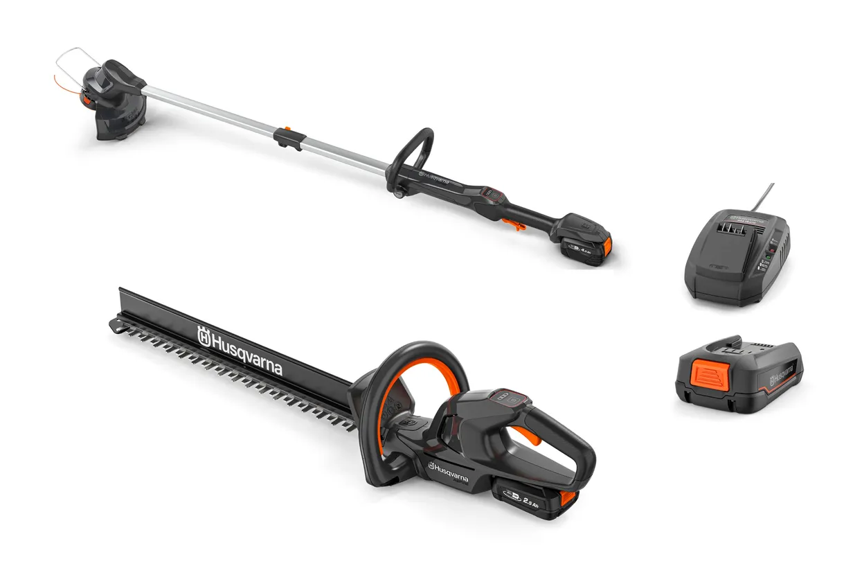 Husqvarna Aspire™ Grass Trimmer + Hedge Trimmer Bundle With Battery and Charger