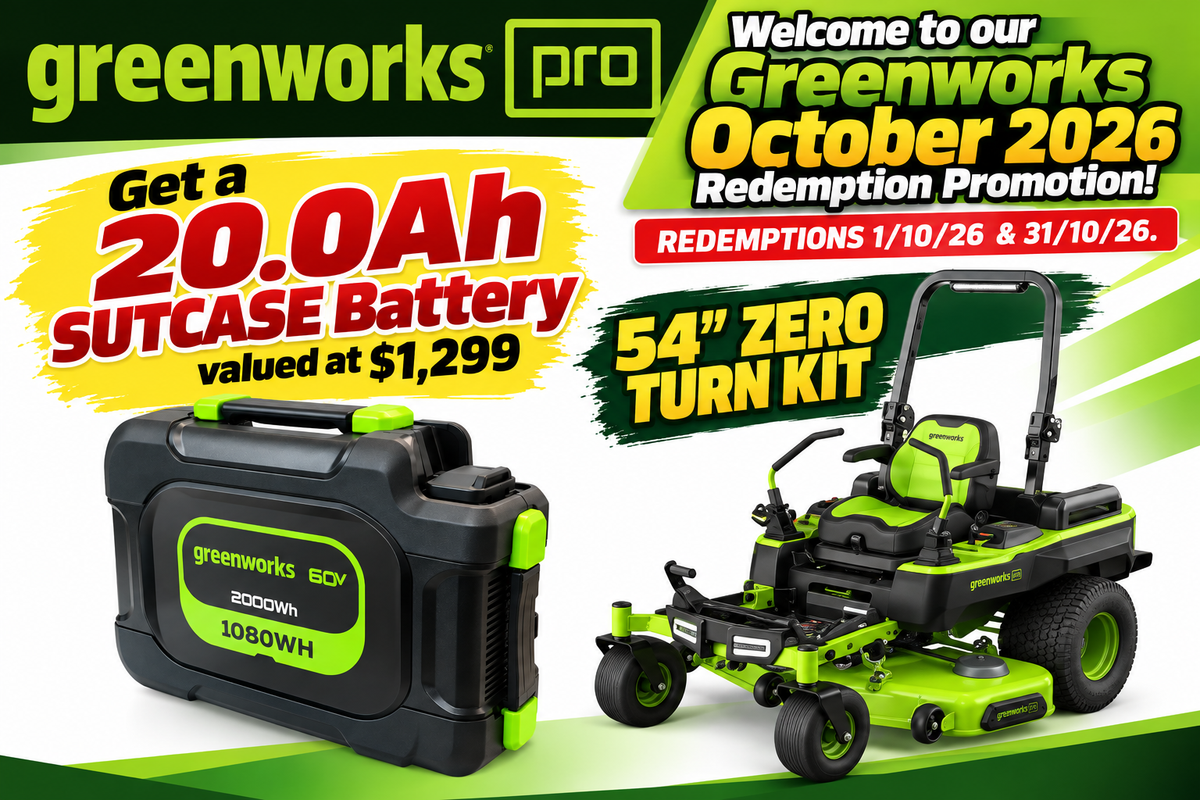 Greenworks 60V 54" MaximusZ Mower Kit + Get a bonus 20.0Ah SUTCASE Battery valued at $1,299