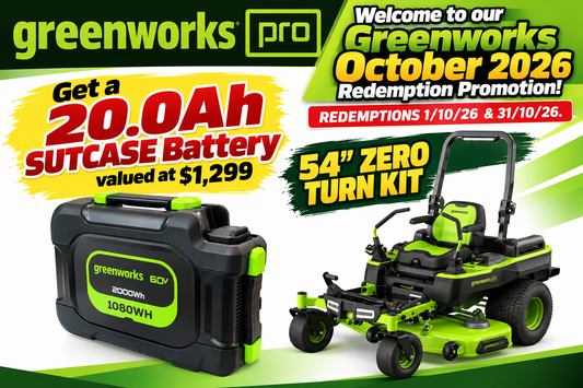Greenworks 60V 54" MaximusZ Mower Kit + Get a bonus 20.0Ah SUTCASE Battery valued at $1,299