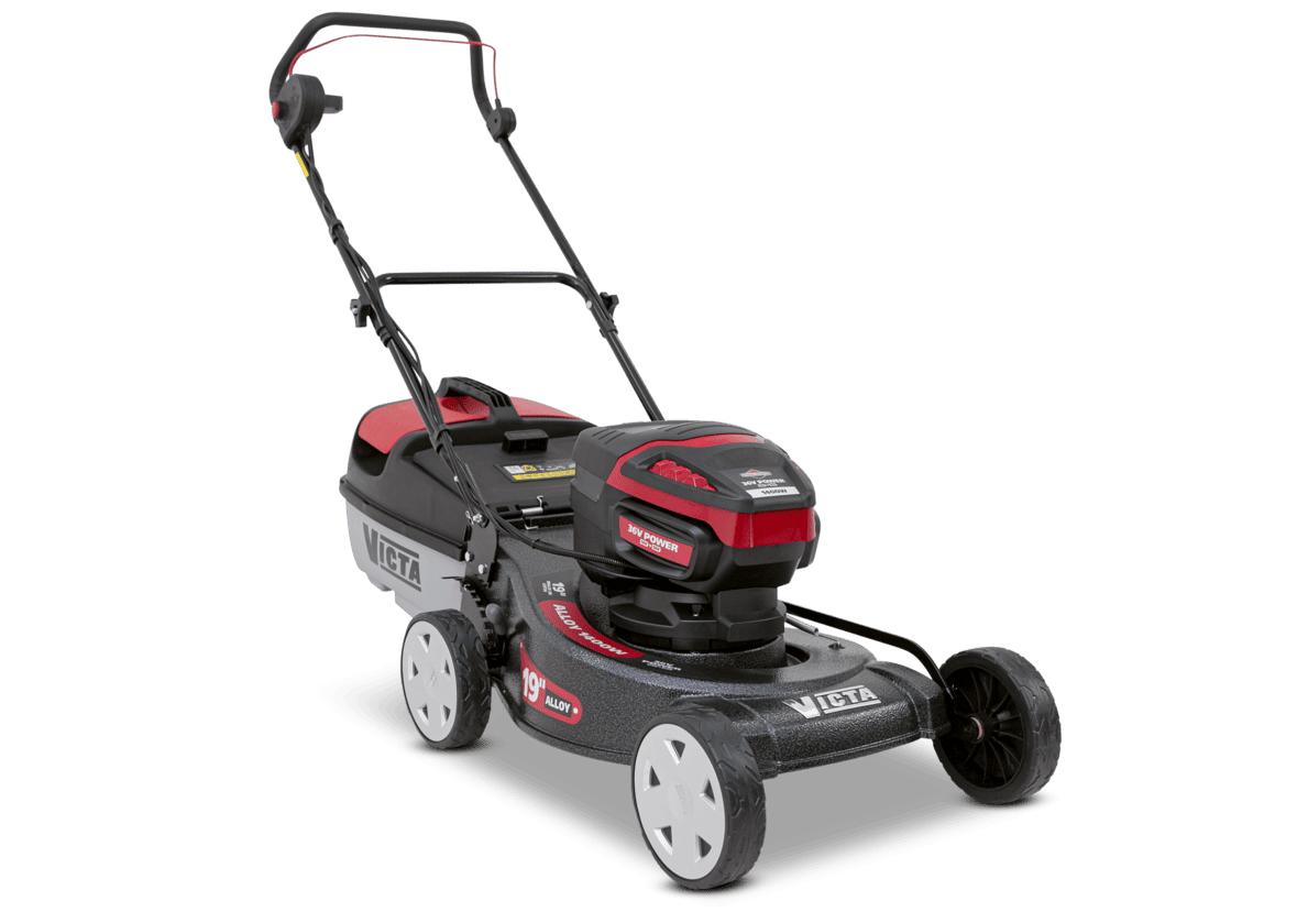 Victa 19" Alloy Base, 36V Battery Powered, Cut & Catch Lawn Mower