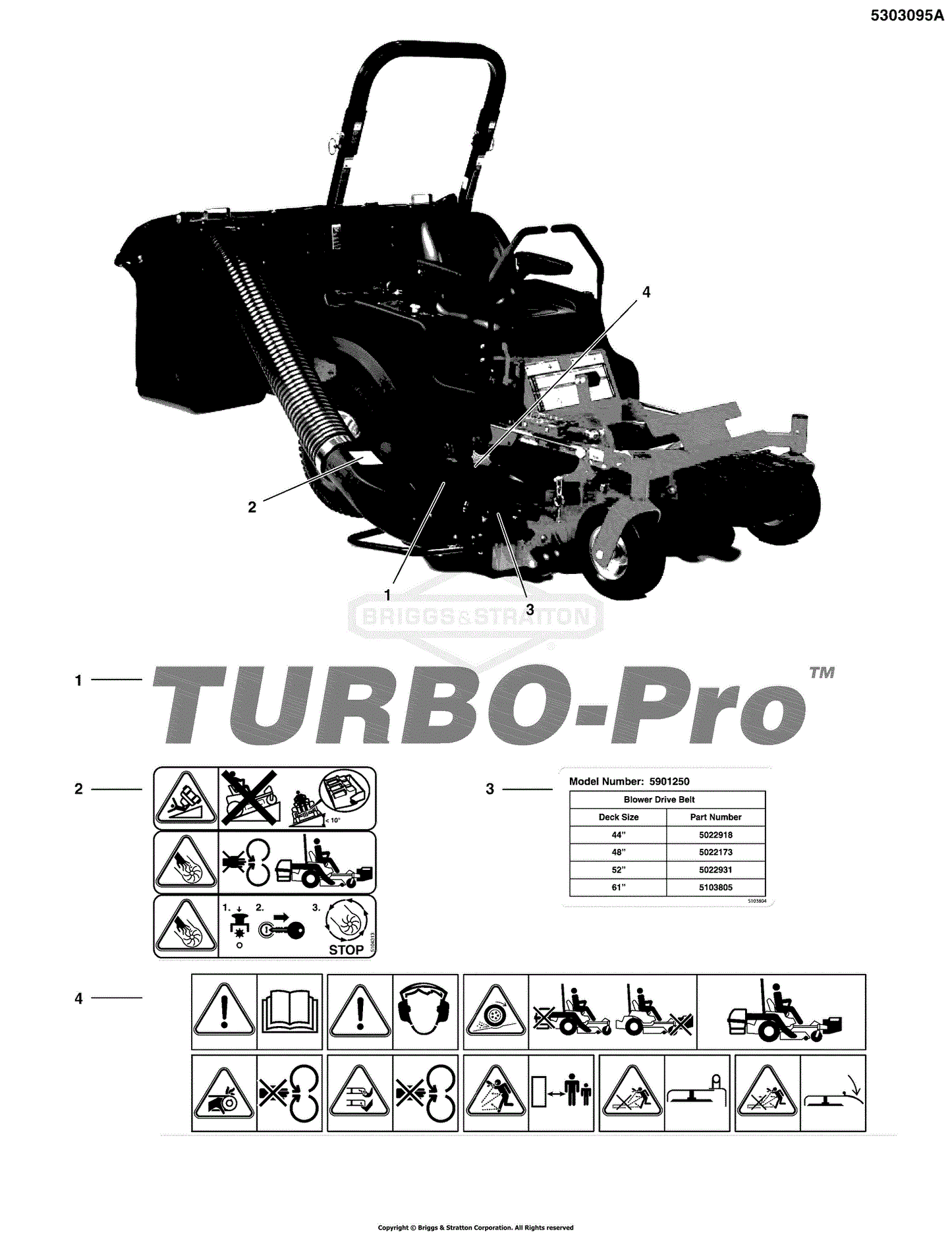 Briggs & Stratton 3 Bag Systems Turbo Pro System 52"