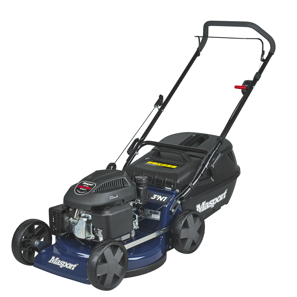Masport 400 AL 3'n1 Petrol Lawnmower – 18" Heavy-Duty Aluminium Chassis