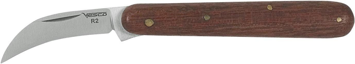 Vesco Curved Blade Grafting Knife (with steel rivets)
