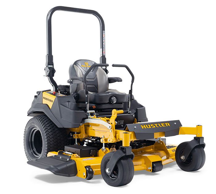 X-One 54 Hustler X-One Zero Turn Mower no hour limit commercial warranty