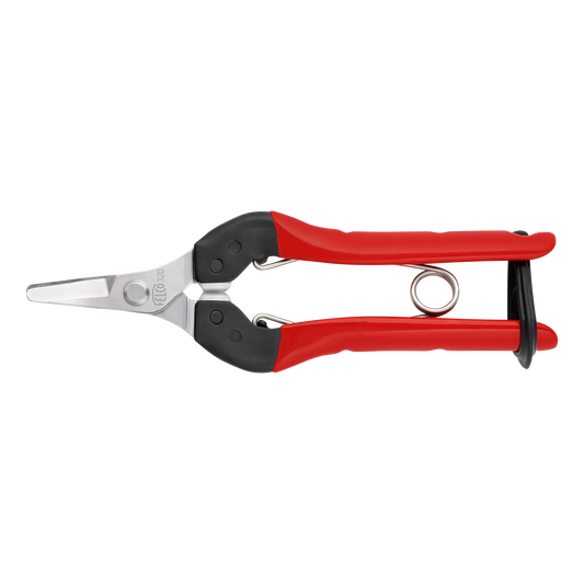 FELCO 320 Harvesting shear with steel handles, curved and nickeled blade, 154mm.