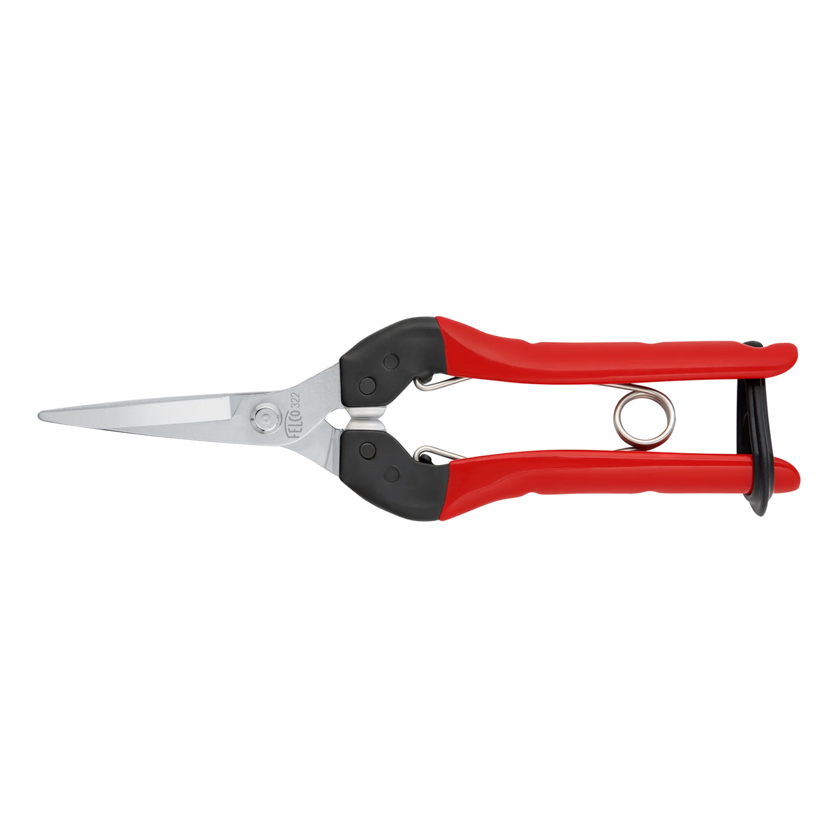 FELCO 322 Harvesting shear with steel handles, straight and chromed blade, 190mm.