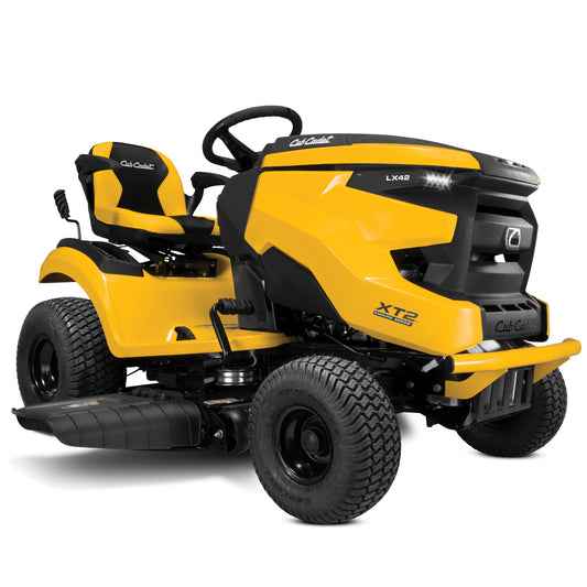 LX42 Equipped with a potent 24HP Kawasaki V-Twin engine