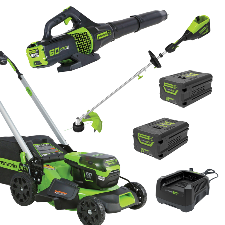 Greenworks 60V 51cm Self-Propelled Lawn Mower, Trimmer, Blower Kit