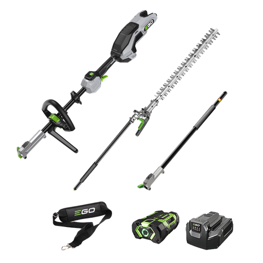 Power+ Multi-Tool Carbon Fibre Pole Hedge Trimmer Kit with Upgraded Power Head