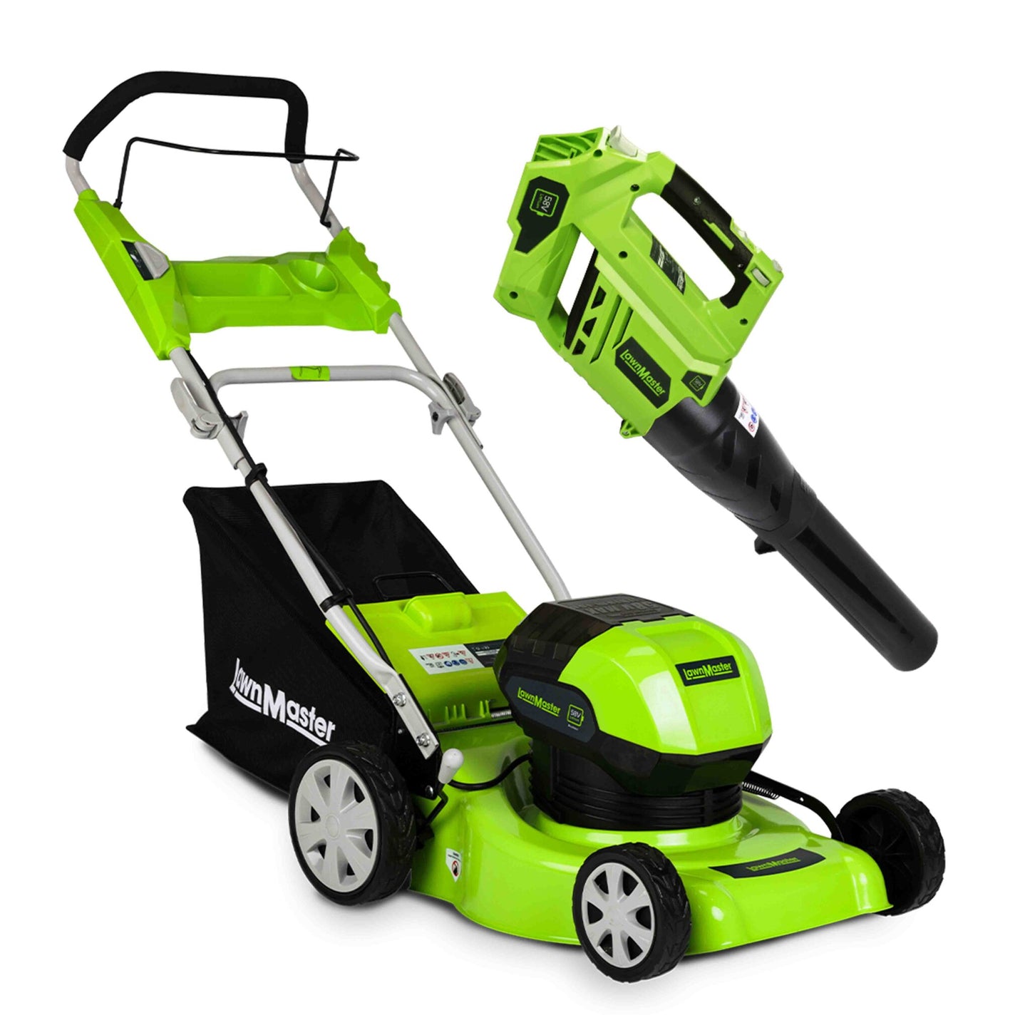 LawnMaster 58V 16" Mower & Leaf Blower Kit - exclusive to mitre 10
